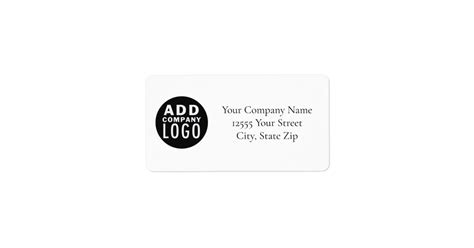 custom add a logo business address label | Zazzle