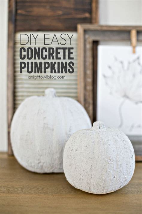 DIY Easy Concrete Pumpkins A Night Owl Blog