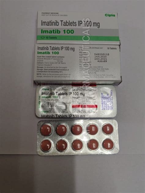 Imatib 100 Imatinib Mesylate Tablet 10 Tablets In 1 Strip At Rs 450