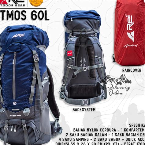 Jual Str Tas Ransel Carrier Gunung Arei Atmos Liter Original