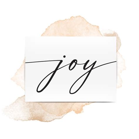 Joy Word Art Print, Joy Cursive Script Wall Print, Christmas Home Decor ...