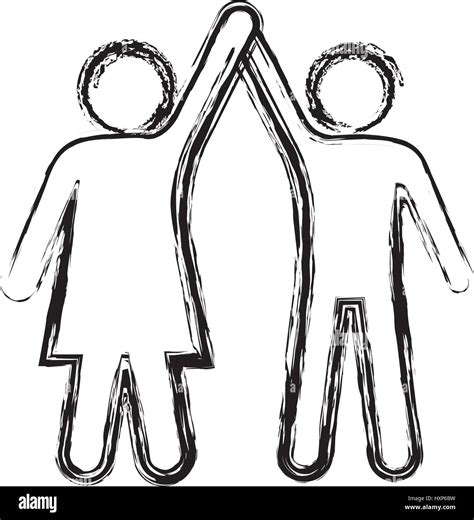 Pictogramme De Croquis De Mains En Couple Image Vectorielle Stock Alamy