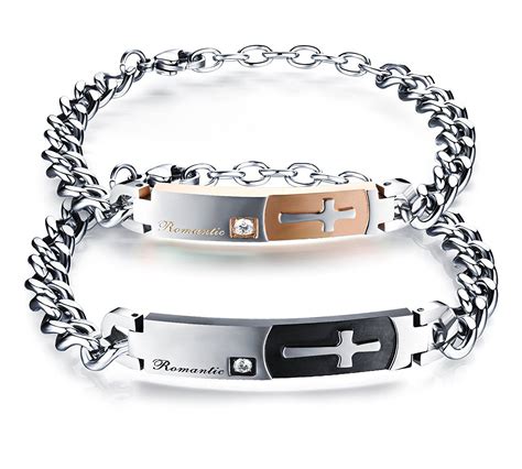 Sunnyhouse Jewelry His And Hers Matching Set Titanium Stainless Steel