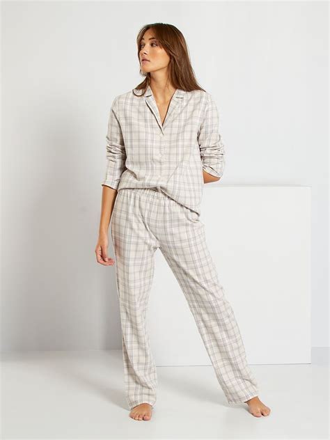 Pyjama Flanelle L G Re Carreaux Kiabi