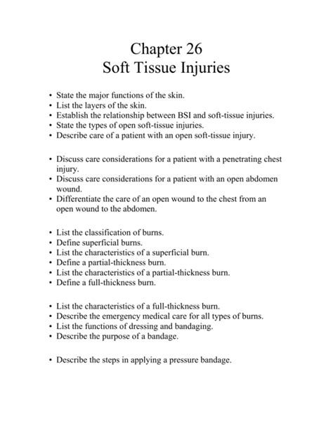 Soft Tissue Injuries