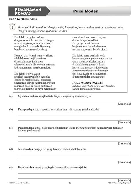 Latihan Bahasa Melayu Tingkatan 4 Dengan Jawapan