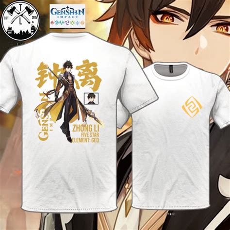 Zhongli Genshin Impact Tshirt Shopee Philippines