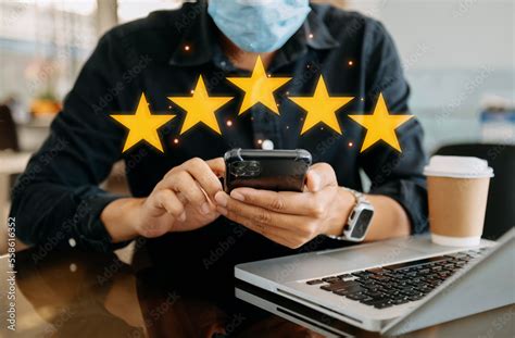 Customer Or Client The Stars To Complete Five Stars With Copy Space