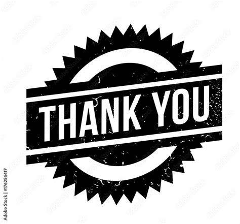 Thank You Rubber Stamp Grunge Design With Dust Scratches Effects Can