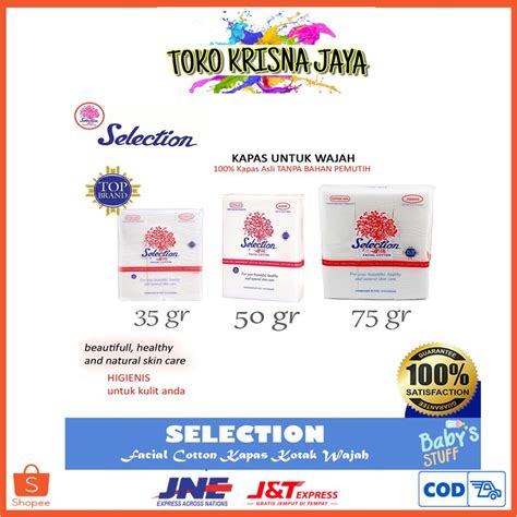 Jual Kapas Selection Facial Cotton Kemasan Gr Gr Gr