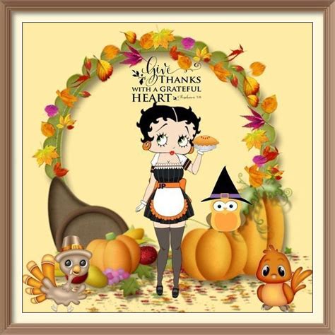 Betty Boop Thanksgiving Ecards Greeting Card Collection Unique