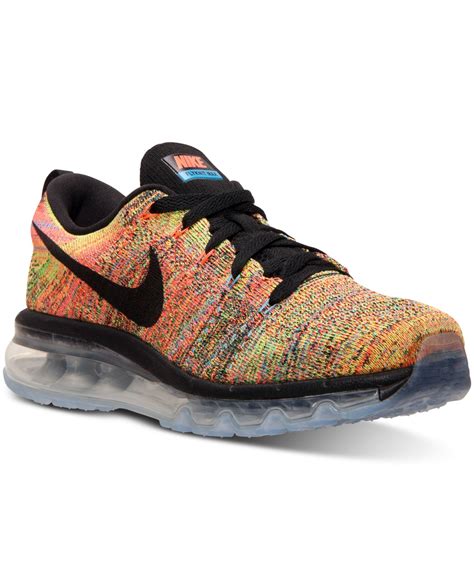 Nike Womens Flyknit Air Max Running Sneakers From Finish Line In Black