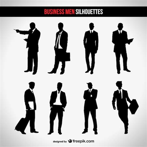 Free Vector | Businessman silhouette set