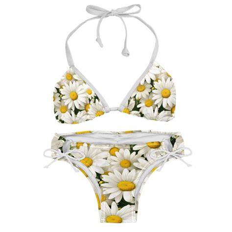 Daisy Detachable Sponge Adjustable Strap Bikini Set Two Pack Swimsuits