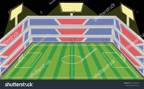 Football Stadium Flood Lights Stock Vector Royalty Free 1577585761 Shutterstock