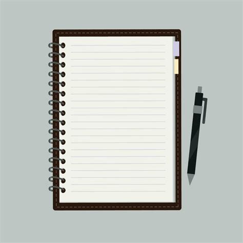 Notepad with pen vector illustration. 24270794 Vector Art at Vecteezy