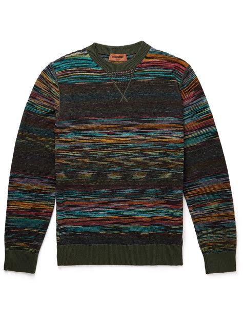 Missoni Space Dyed Wool Blend Sweater Green Missoni