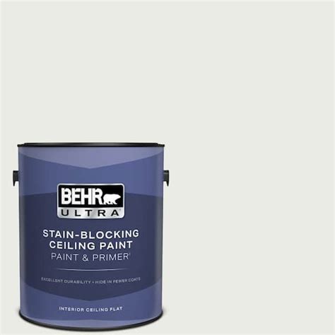 Behr Ultra 1 Gal Ppu12 12 Gallery White Ceiling Flat Interior Paint