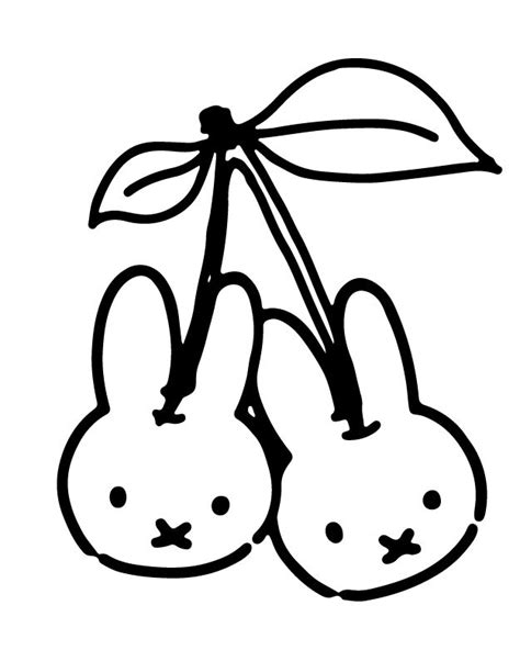 Miffy And Cherry 22 Inch 22 Inch Cute Doodle Art Mini Drawings