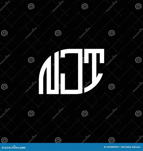 Njt Letter Logo Design On Black Background Njt Creative Initials