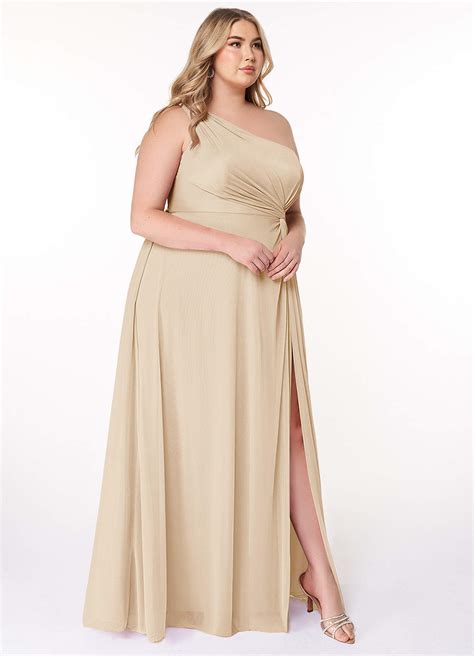 Champagne Azazie Brooke Bridesmaid Dresses Azazie