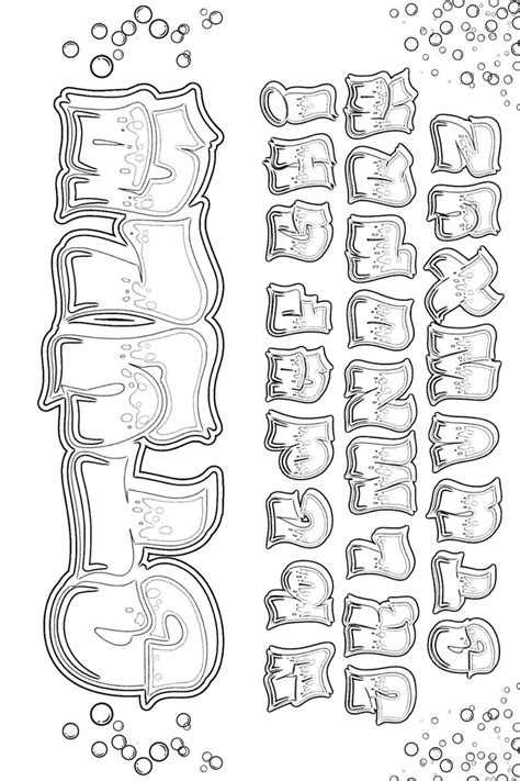 Bubble Font Style Bubbly Phat Fonts Alphabet In 2024 Graffiti