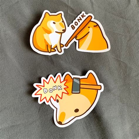 BONK Dog Meme Stickers - Etsy