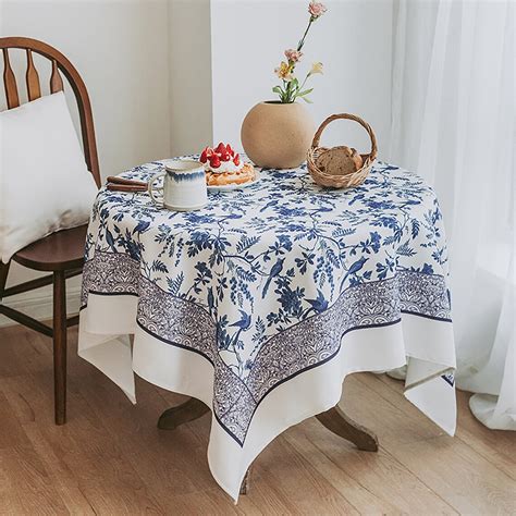 Chinese Blue And White Polyester Waterproof Tablecloth Etsy