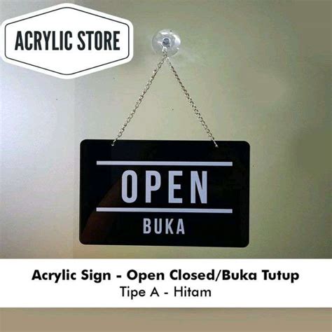 Jual Signage Akrilik Open Closed Buka Tutup Muka X Di Seller