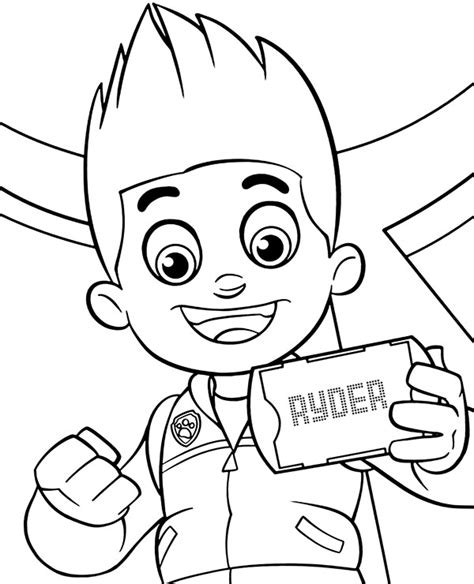 Paw Patrol Ryder Coloring Pages Coloring Pages