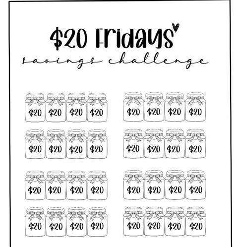 Digital New Dollars Savings Challenge Etsy In Money Saving