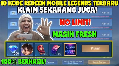 No Limit Kode Redeem Ml Terbaru Kode Redeem Mobile Legends Kode