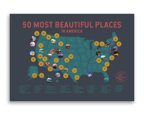 Trinx Usa Most Beautiful Places Poster Print Wayfair