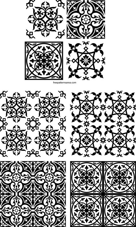 Decorative Square Tile Pattern Designs