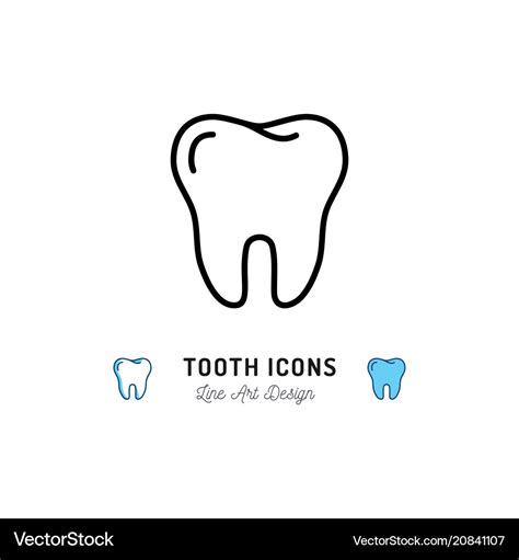 Tooth Icon Teeth Sign Dental Care Logo Dental Vector Image