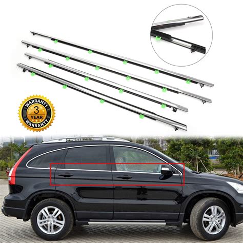 4x Car Window Moulding Trim Weatherstrips Seal For Honda CR V CRV 2007