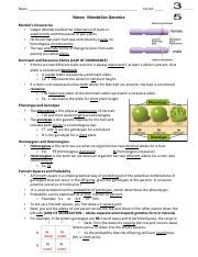 Mendelian Genetics Sex Linked Notes Teacher Pdf Name Period Notes Mendelian