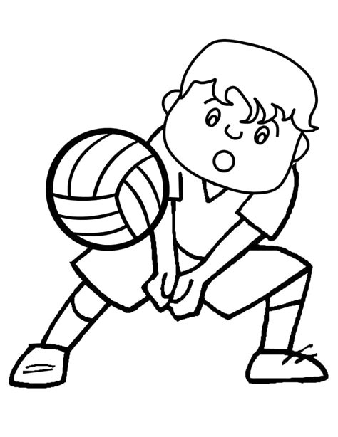 Desenhos de Jogadores de Vôlei para Colorir e Imprimir ColorirOnline