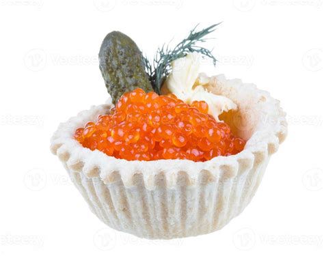 Canapes with red caviar 12285218 Stock Photo at Vecteezy