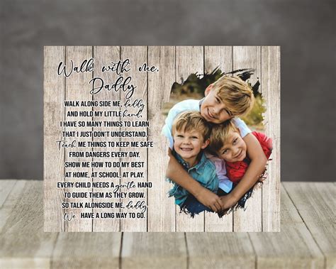 Sublimation Hardboard 8x10 Photo Frame Walk With Me Daddy Add Etsy