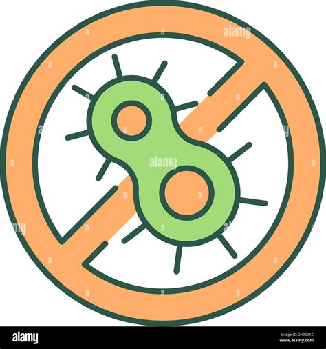 Stop Bacterial Growth Rgb Color Icon Stock Vector Image Art Alamy