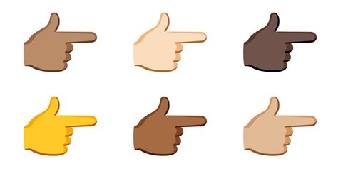 Dorso Da M O Dedo Indicador Apontando Para A Direita Emojis