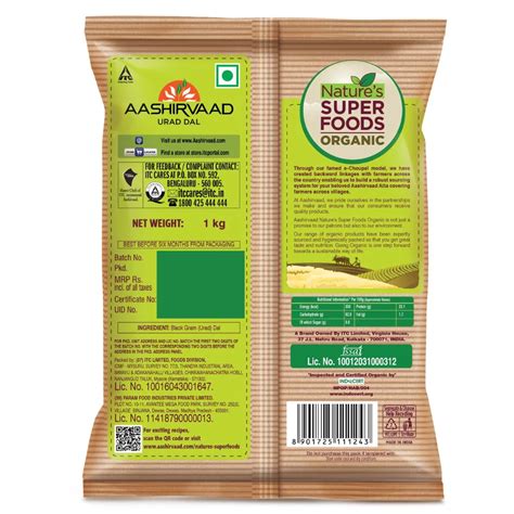 Aashirvaad Organic Urad Dal 1kg Crazy D India