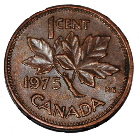 Canada 1975 1 Cent Copper One Canadian Penny Coin EBay