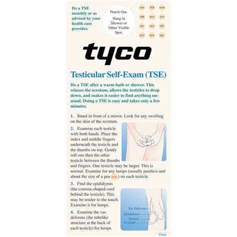 Testicular Self Exam Shower Card Well Warehouse