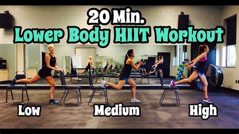 20 Minute Lower Body Hiit Workout 3 Impact Options Youtube