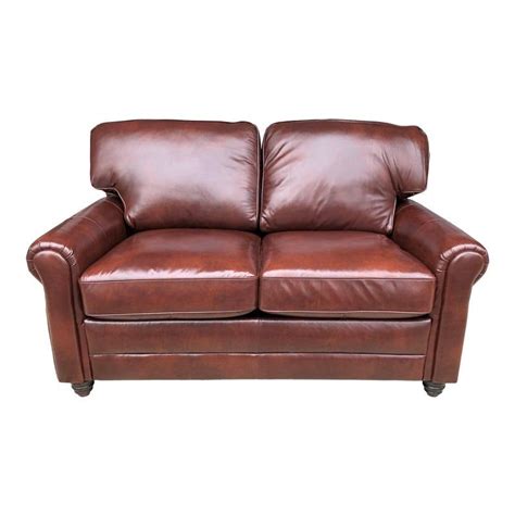 Chestnut leather loveseat italian leather loveseat – Artofit