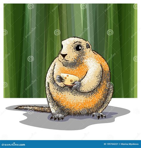 Very fat gopher stock vector. Illustration of fauna - 199704221