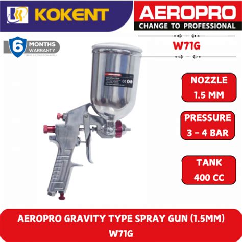 Aeropro Gravity Type Spray Gun 15mm W71g