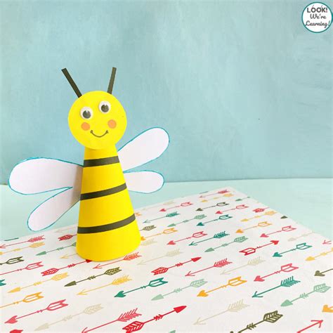 Easy Paper Bee Craft For Kids Look Were Learning